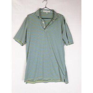 Holderness Bourne Polo Shirt Mens M Striped Short Sleeve Golf Performance